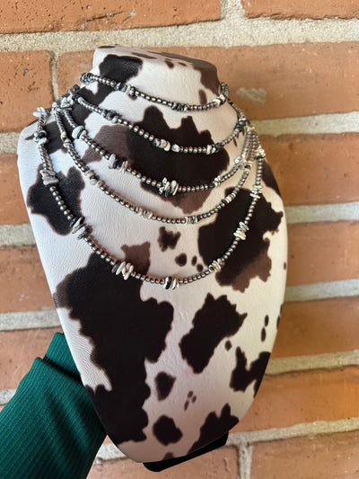 Navajo Pearl Sterling Silver & White Buffalo Beaded Necklaces